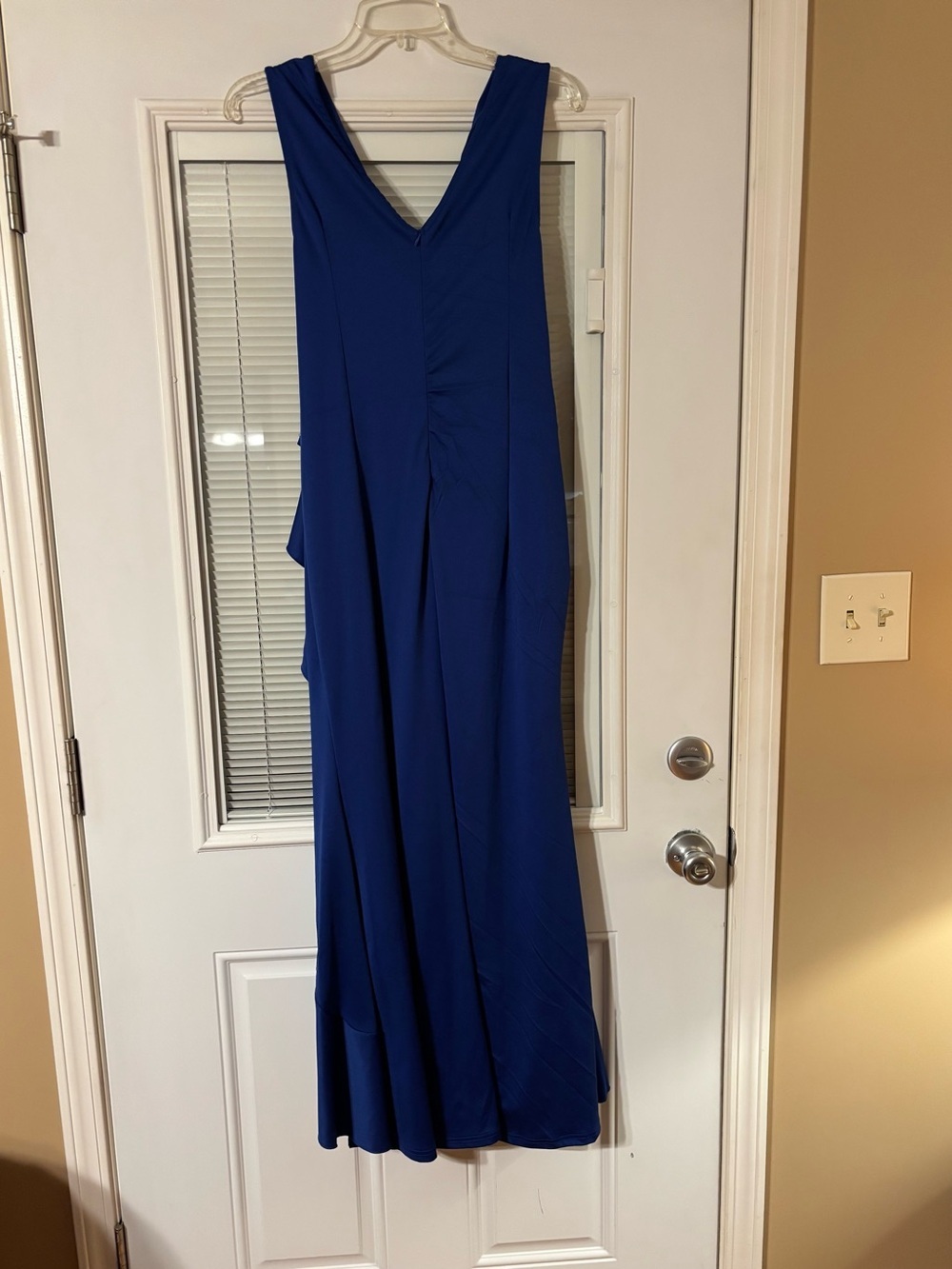 Amazon Royal Blue High-Low Ruffle V-Neck Dress - Picture 8 of 13